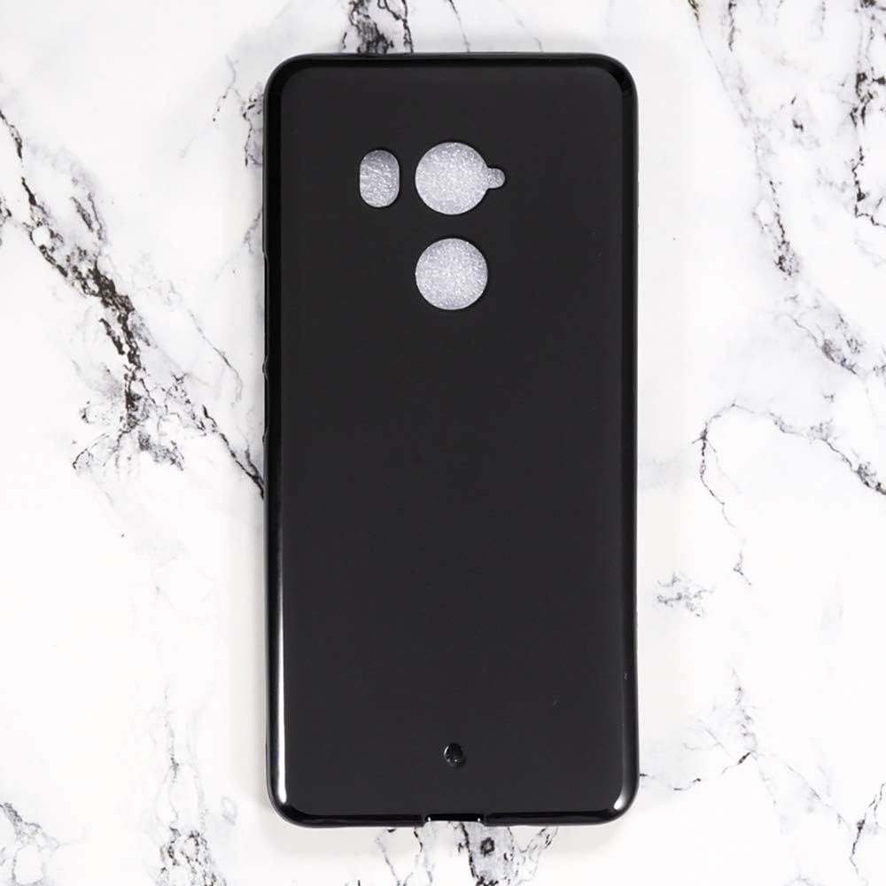TPU Phone Case Compatible with HTC U11 Plus, Slim Shockproof Soft Cover with Anti-Scratch Design and Precise Cutouts for Full Protection (Black)