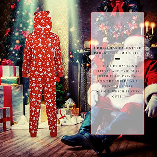SUWIAKLALL Macacão de Natal combinando com pijama de Natal macacão de férias, Masculino, XL