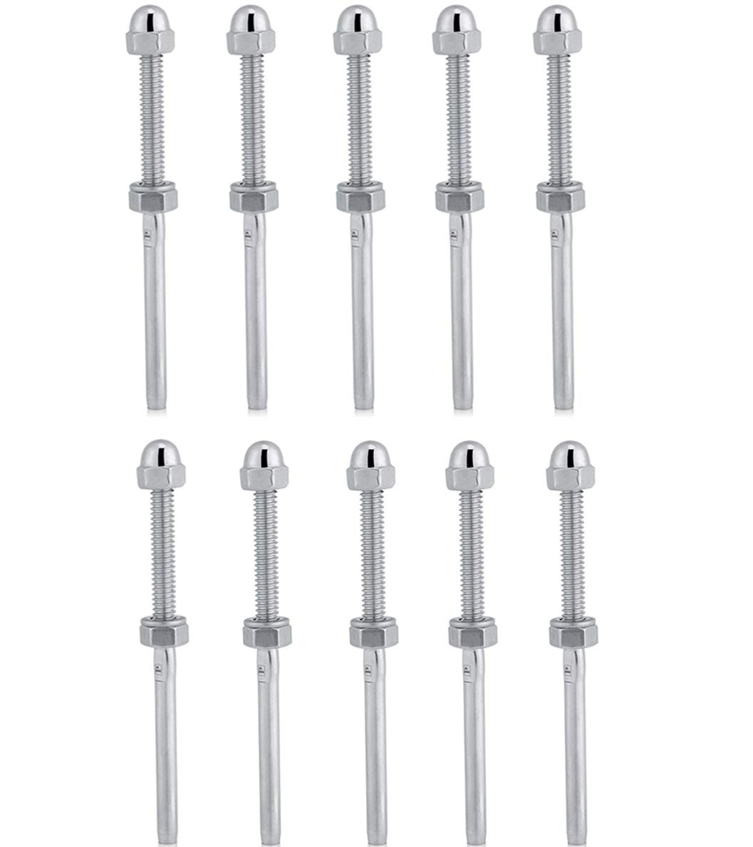 Threaded Cable Tensioners, 10Pack Stainless Steel Cable Threaded