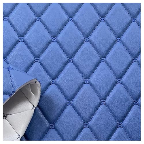 Tissu similicuir éco de 160cm de large pour rénovation de canapé bleu au mètre
