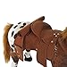 Qaba Sound-Making Ride On Horse for Toddlers 3-5, with Neighing and Galloping Sound, Stuffed Animal Horse Toy for Kids with Padding, Soft Feel, Brown