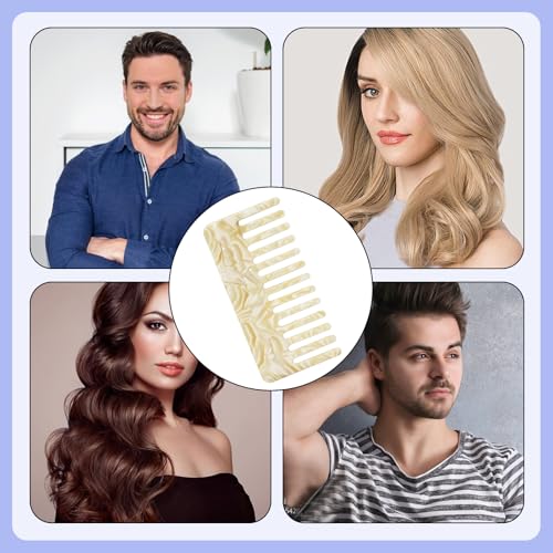 Peine blanco de dientes anchos para cabello rizado y grueso miniatura 5