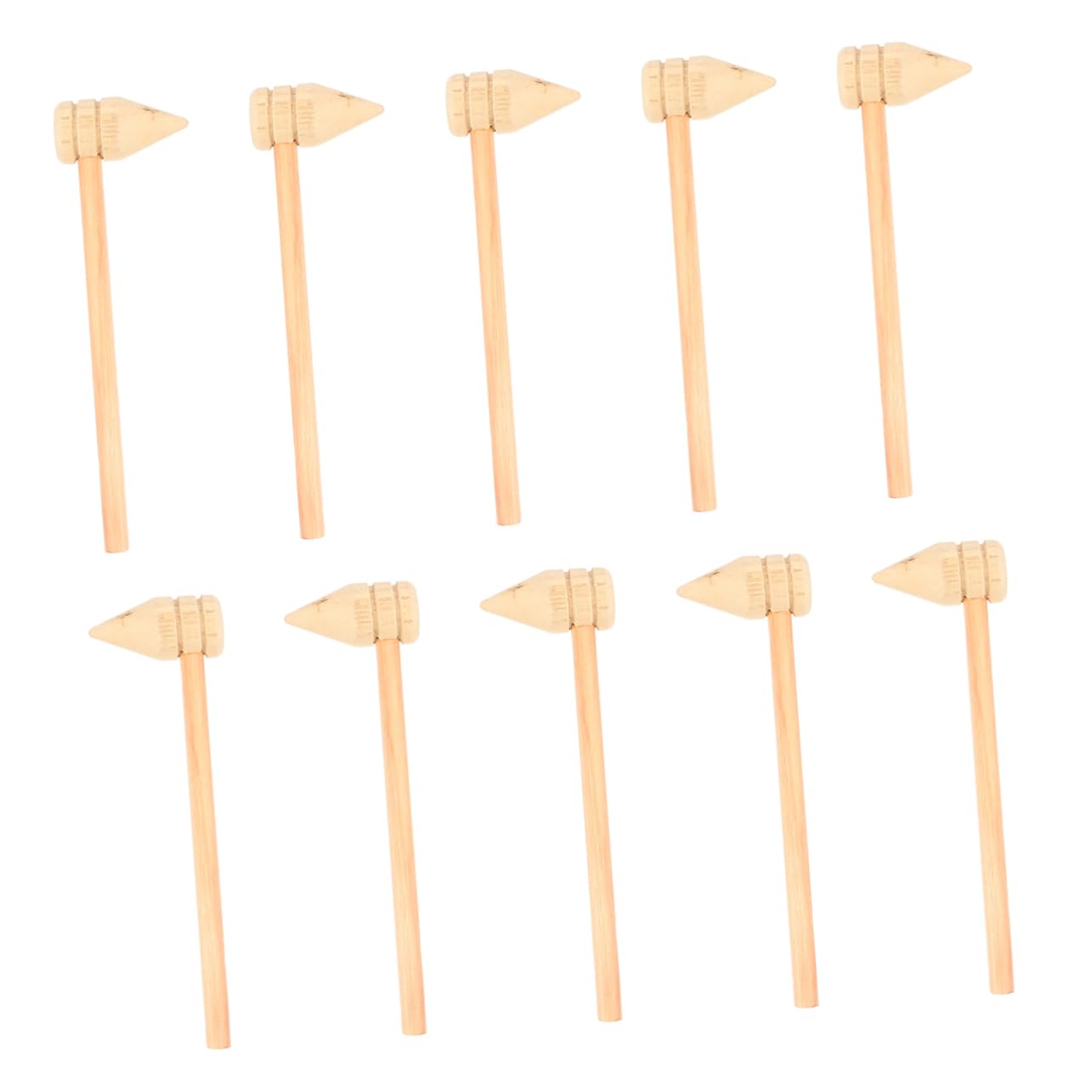 Ciieeo Wooden Hammer Toy Set 10pcs Mini Mallets Toy Hammers for Boys and Girls Woodworking Mallet and