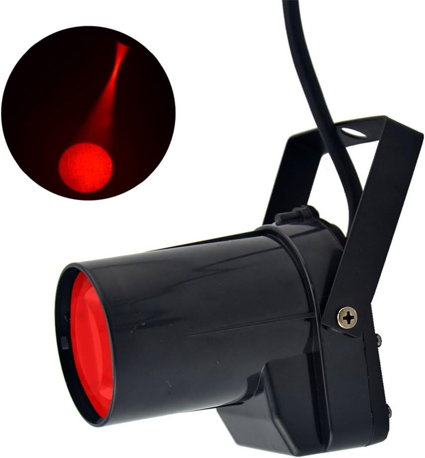 Portable 5W Red LED Pinspot Lights Spotlights Beam Show Lamp DJ Party Disco Mirror Ball Projector Stage Lighting R