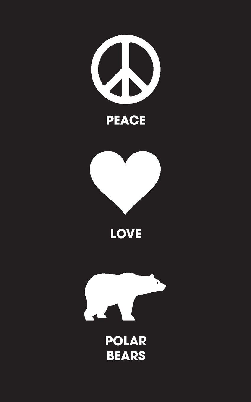 Peace Love Polar Bears - Lined Journal: 120 Page, 5x8, Notebook Polar Bear Gifts