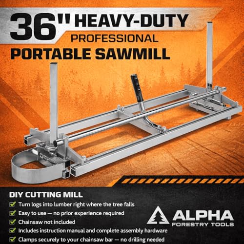 Alpha Forestry Portable Chainsaw Sawmill - 14" to 36" Adjustable DIY Lumber Mill, Professional Grade Log Cutting Mill, Stainless Steel and Aluminum Constructed, Easy To Assemble by Generic - Image 2