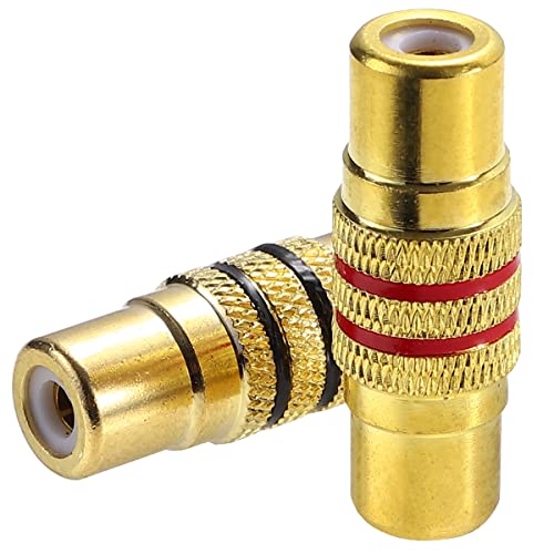 Greluma 4 pz adattatore accoppiatore RCA femmina-femmina, presa RCA a presa RCA per o mixer amplificatori,phono,altoparlante,lettore CD,TV