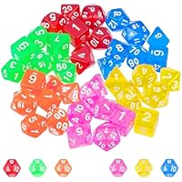 42 PcsDados Poliédricos, Dados Acrílicos Coloridos para MTG RPG