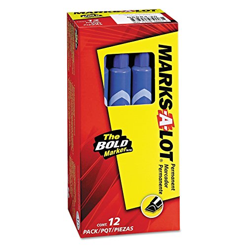 Avery 08884 Mark A Lot Large Desk-Style Permanent Marker, Chisel Tip, Purple (Pack Of 12) #TOP1