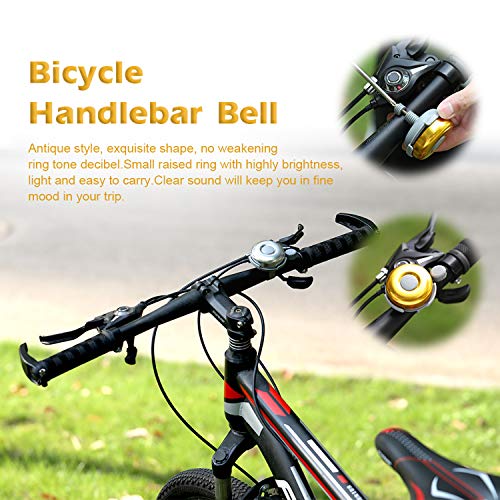 Andoer Guiador de bicicleta Sinos de metal Buzina de sinos de bicicleta Buzina de sinos de bicicleta