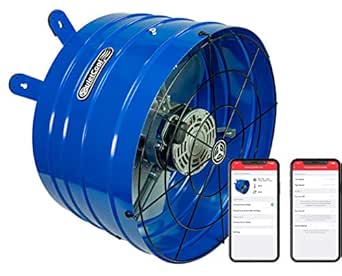 Quietcool AFG SMT PRO-2.0 Smart Attic Fan for Gable Vents - 1945 CFM, App Control, Thermostat & Humidistat, 20ft Power Cord, Two-Speed