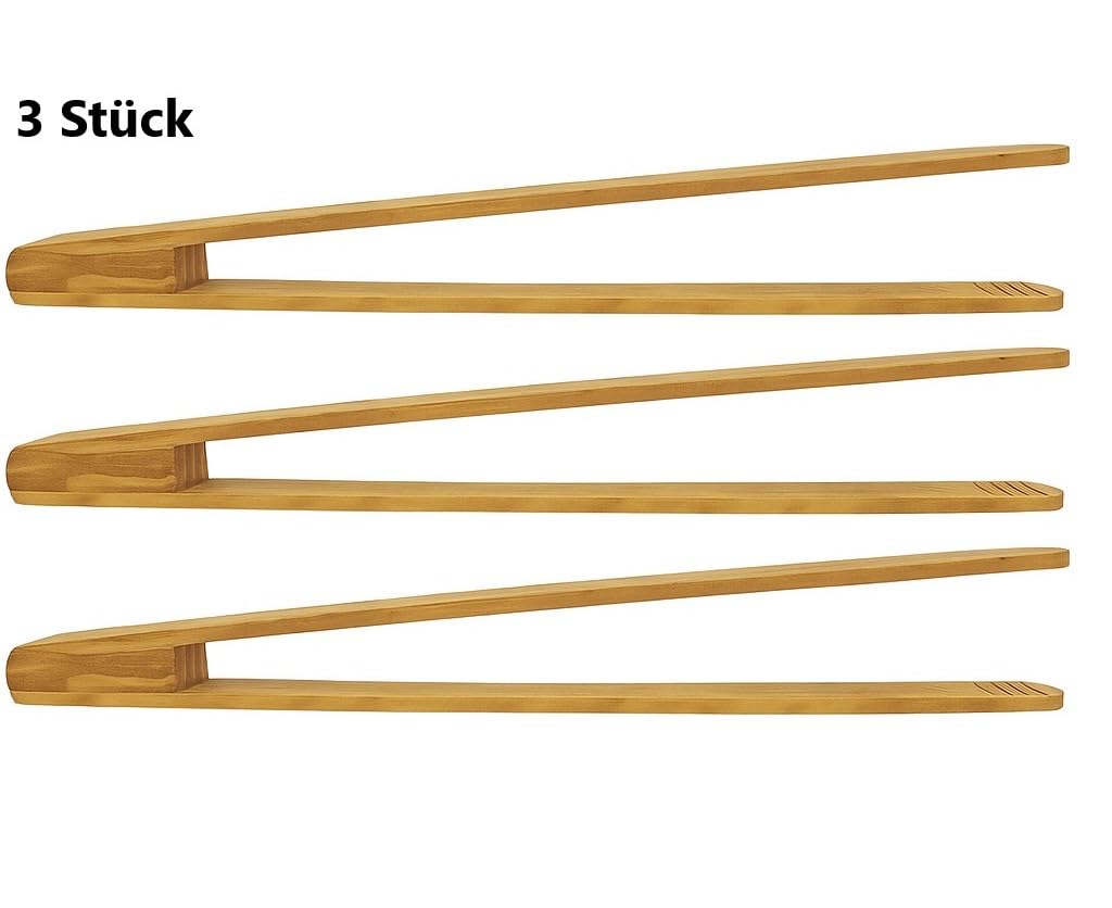 Pince En Bois Pour Grille Pain MC-Trend Lot De 3 Pinces à Barbecue De 30 Cm En Bois De | WhichOne Pince Cuisine Bois
