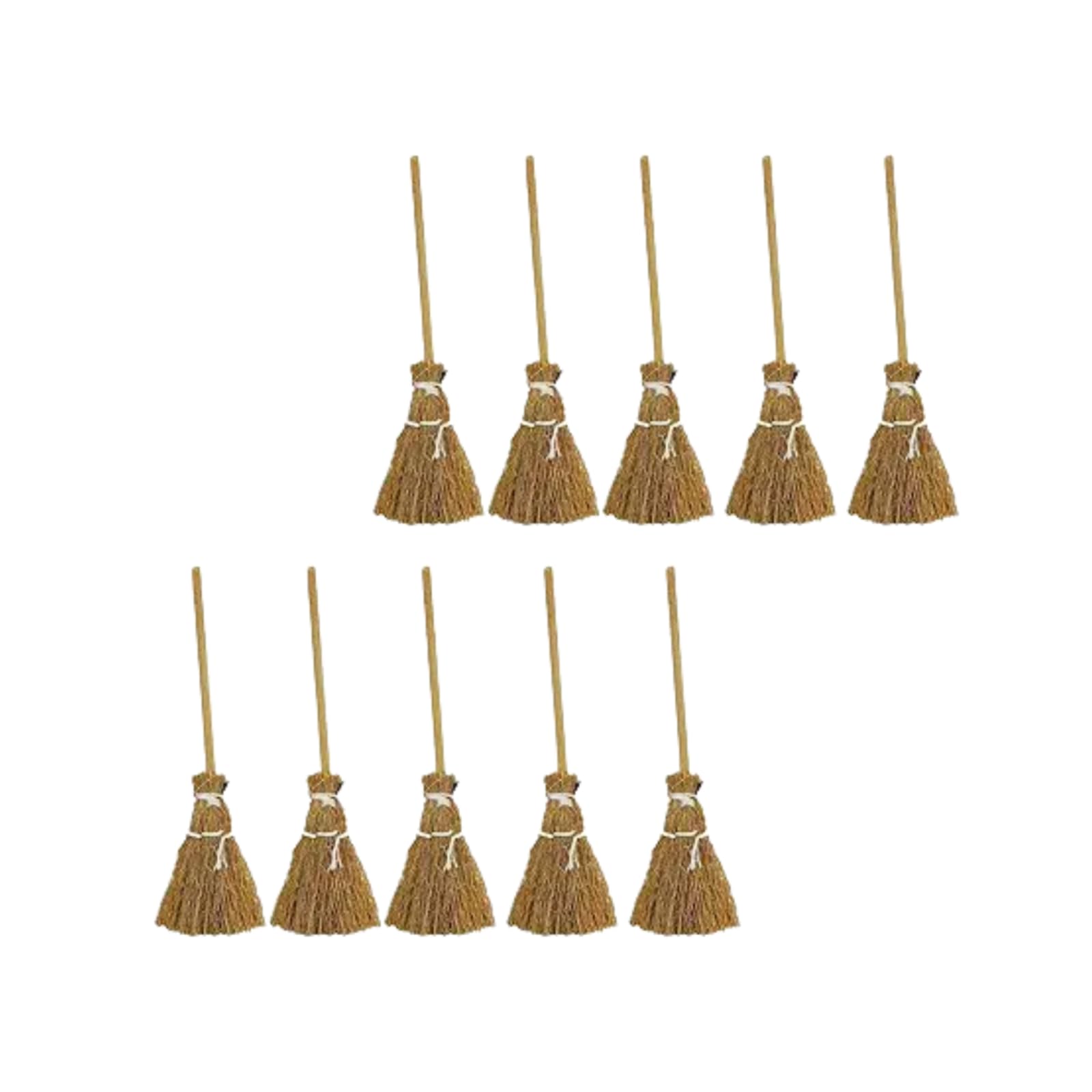 10Pcs Witch Broomstick Set, Miniature Broom Props, Fairy Decoration, Cinnamon Broom, Sweeping Tools, Angle Brooms
