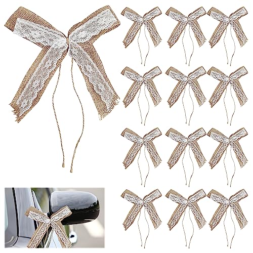 gxwcyi 30 Pièces Decoration Voiture Mariage, Decoration Mariage Nœud Papillon, Noeud Voiture Mariage, Ruban Voiture Mariage pour Décorez Voitures, Chambres, Vêtements, Cheveux