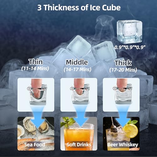 Image of Commercial Ice Maker 500LBS /24H, 350LBS Storage Bin, Industrial Ice Machine, Ice Ready in 5-15 Mins, Self-Cleaning, Timer Function, Stainless Steel Freestanding for Restaurant Bar Cafe