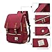 UGRACE Vintage Laptop Backpack with USB Charging Port, Elegant Water Resistant Travelling Backpack Casual Daypacks College Shoulder Bag for Men Women, Fits up to 15.6Inch Laptop in Red