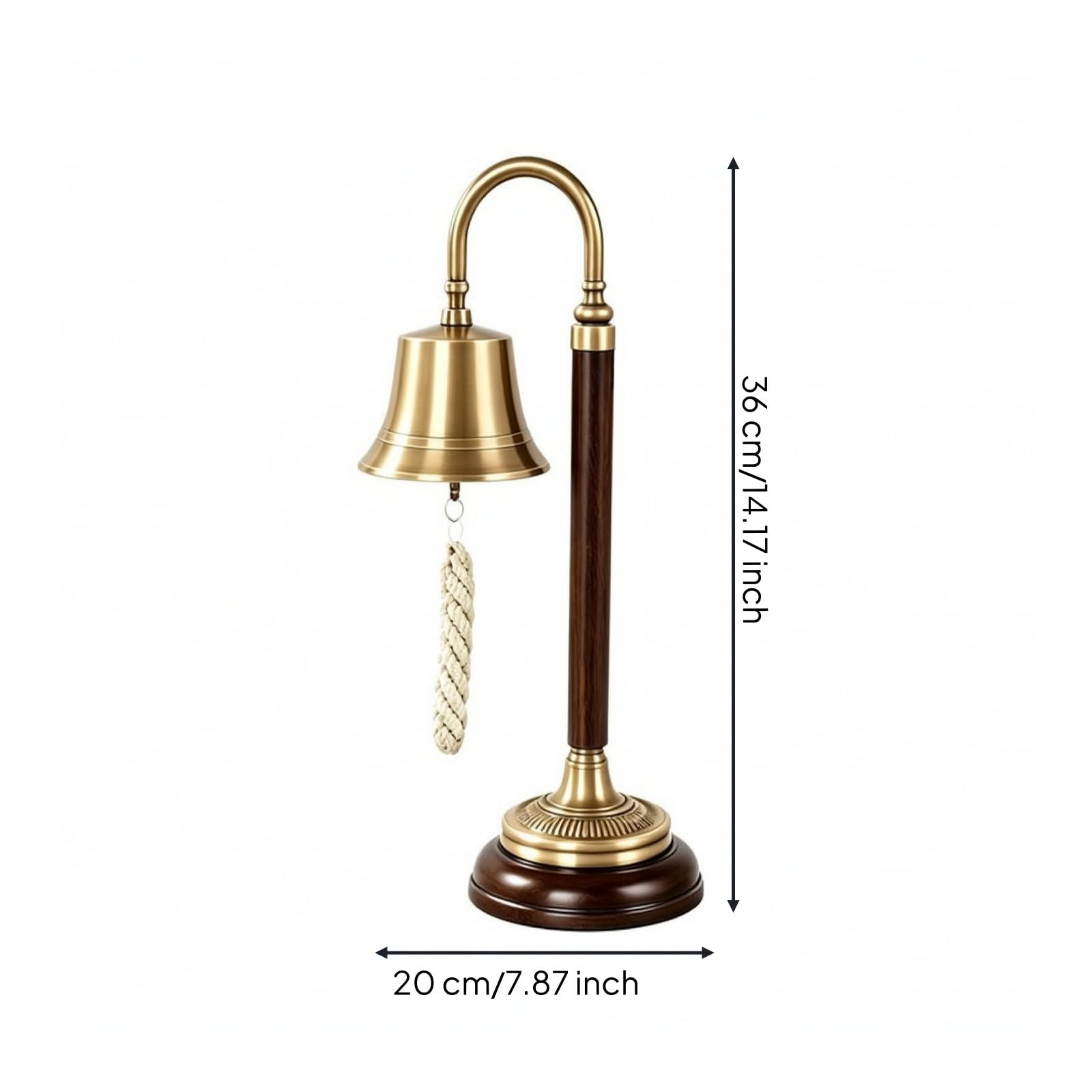 KESOTO Campana Mesa | Estilo Retro, Campana Servicio Mesa, Rústico, Timbre, para Oficina, Coleccionistas