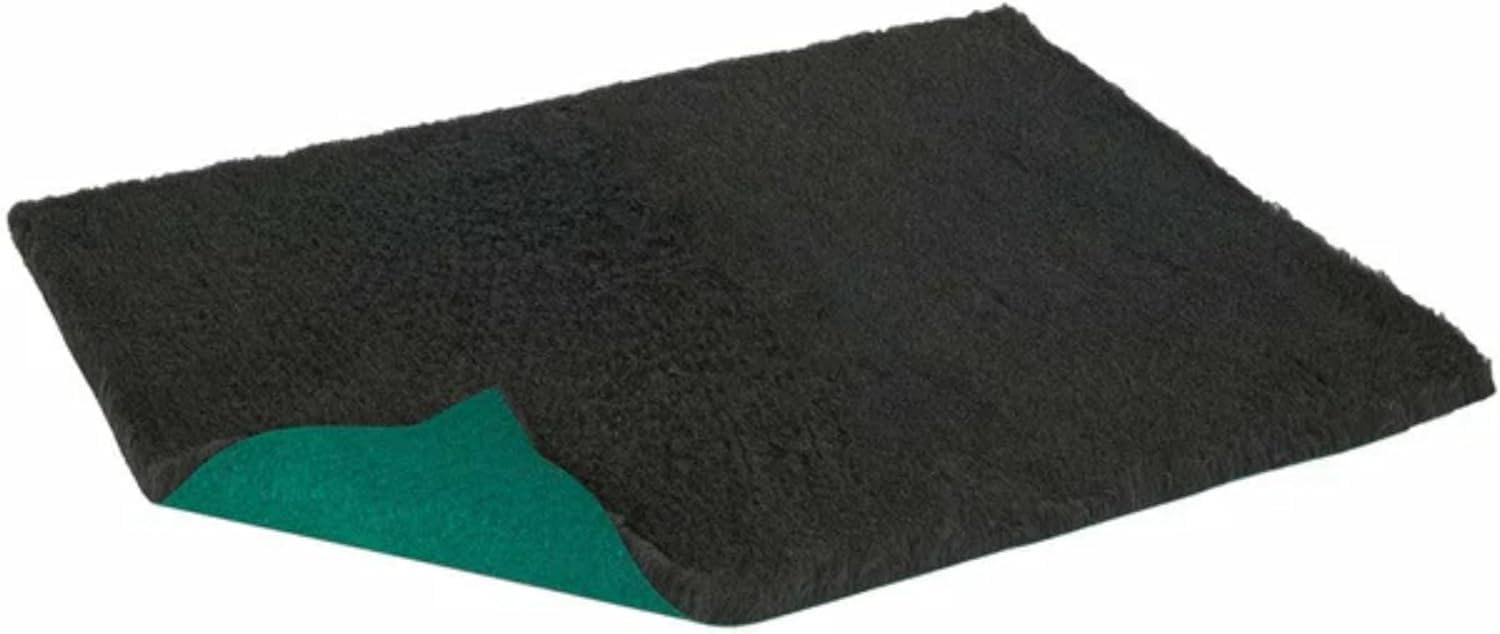 WOOF AND PUP CHARCOAL DARK GREY TRADITIONAL VET BEDDING Dog Bedding, Dogs, Puppies, Cats, Rabbits & Small Pets, Green Back VetBed, Whelping Fleece, Crate, Vet Bed, (100cm x 75cm)