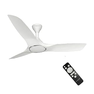 CADLEC ThunderX 1200mm BLDC Ceiling Fan with Remote Control | BEE 5 star Rated Energy Efficient Ceiling Fan | High Air Delivery | 5 Year Warranty (White)