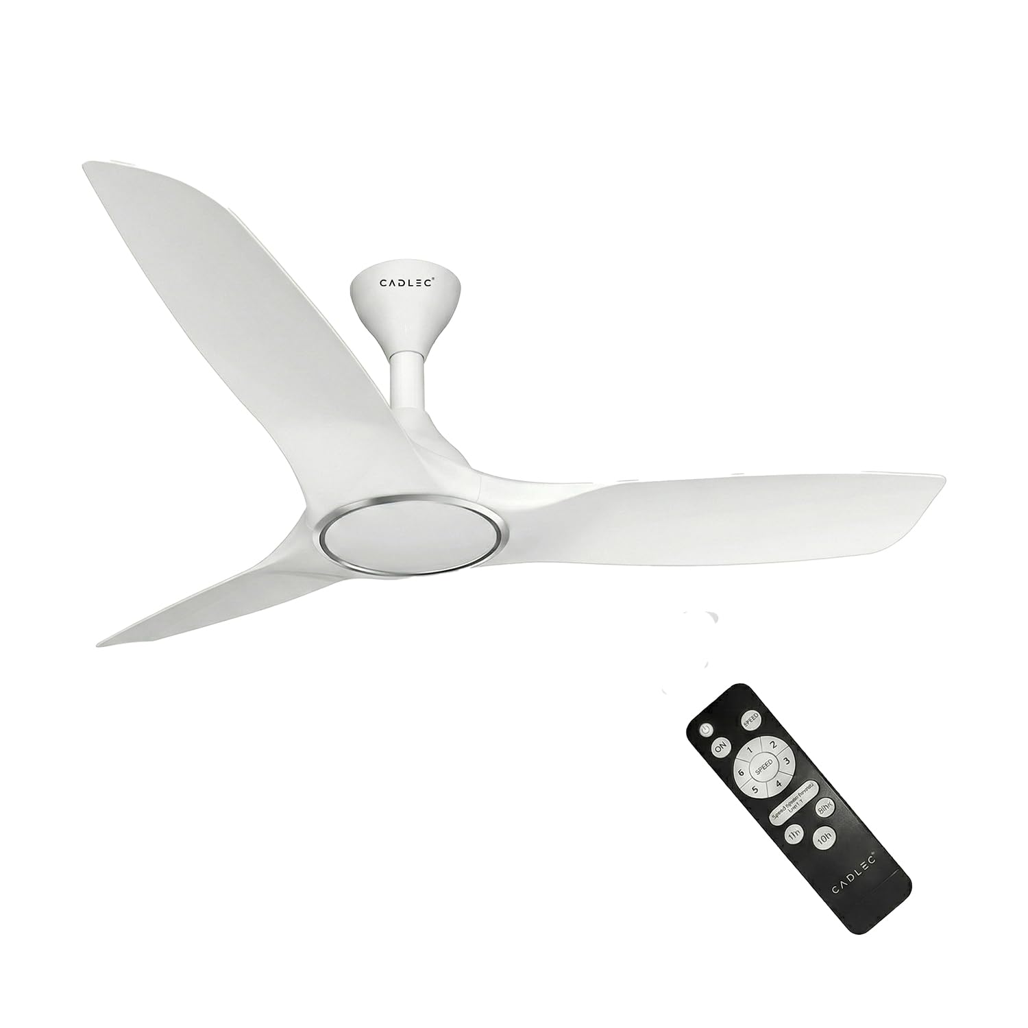 CADLEC ThunderX 1200mm BLDC Ceiling Fan with Remote Control | BEE 5 star Rated Energy Efficient Ceiling Fan | High Air Delivery | 5 Year Warranty (White)