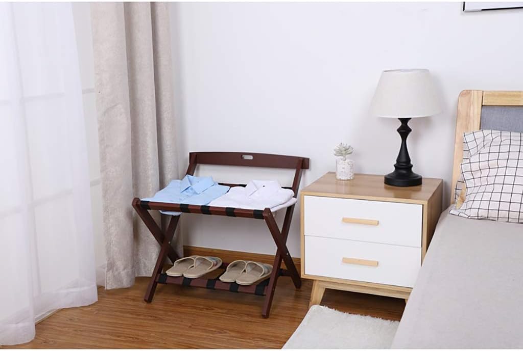Luggage Racks Simple Solid Wood Luggage Rack Hotel Hotel Suite Clothes Rack Folding Shelf Luggage Rack,B
