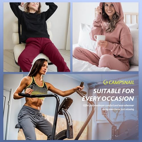 CAMPSNAIL Joggers for Women with Pockets - Womens Sweatpants Yoga Lounge Relaxed-fit Pants for Workout Running