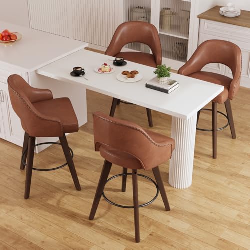 FiveWillowise Swivel Bar Stools Set of 4