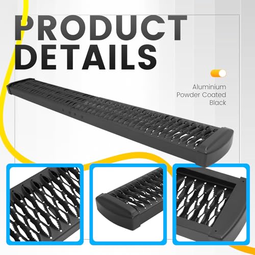 Estribo lateral trasero aluminio negro compatible Ram ProMaster miniatura 3