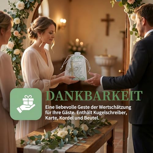 Gastgeschenke Kommunion 20 Sets, Schön Dass Du Da Bist Holz Kugelschreiber Stifte Mit Dankeskarte, Holz Fische, Organzabeutel, Dankeschön Taufe Konfirmation Hochzeit Jugendweihe Gast Geschenke