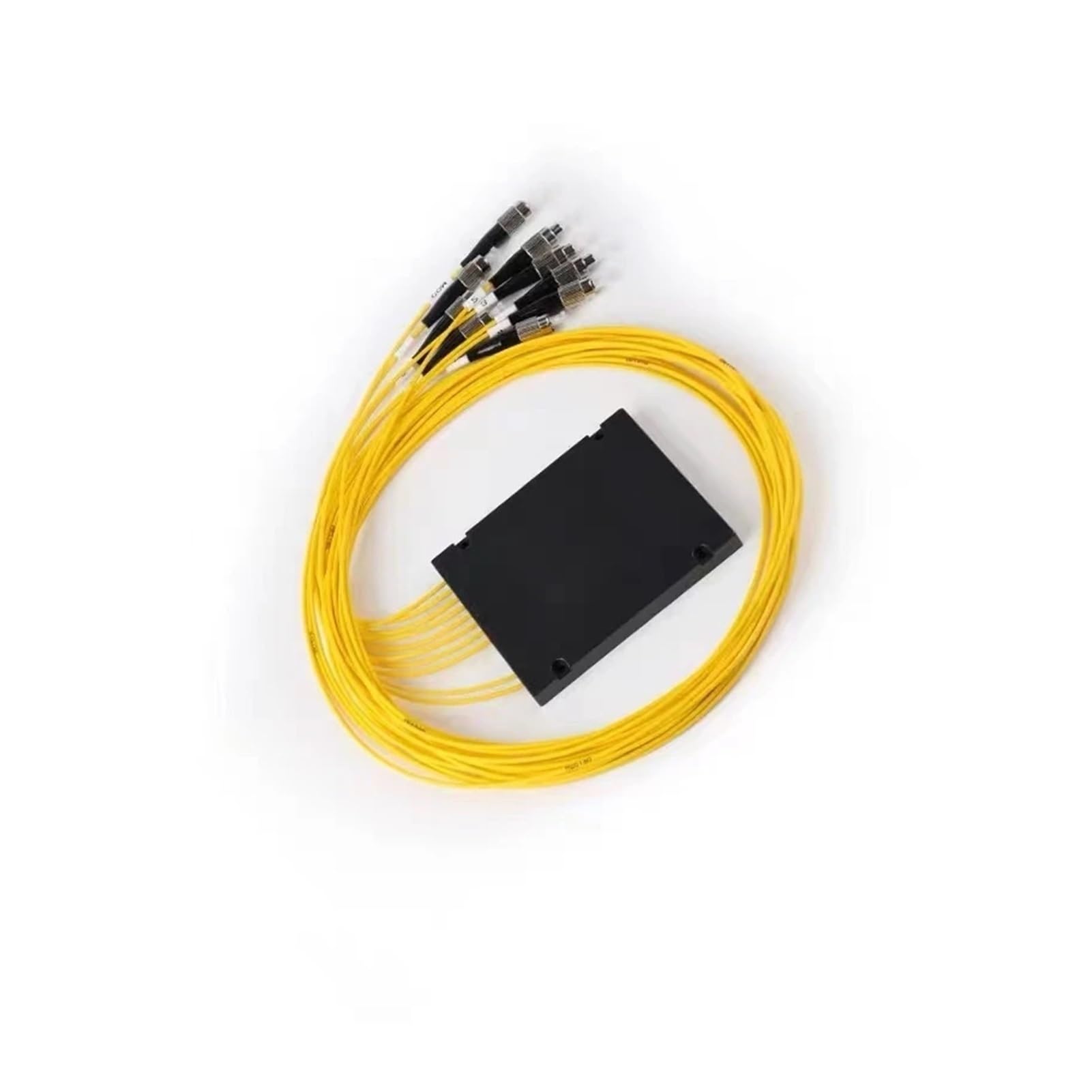 Séparateur de Fibre Optique PLC 2x8, 3 pièces, Type de boîte SC FC St LC, Type Tresses, coupleur FTTH Jaune 2:8(LC A)