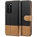 Produktbild BEZ Handyhülle für Huawei P40 Pro Hülle, Tasche Kompatibel für Huawei P40 Pro, Schutzhüllen aus Klappetui mit Kreditkartenhaltern, Ständer, Magnetverschluss, Schwarz
