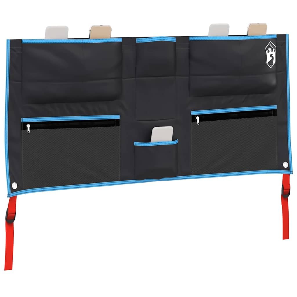 Bolsa de almacenamiento Oxford negra y azul, 98 x 47 cm, peso ligero, 0,21 kg, con cremallera, compatible con tubo de 6,8 mm, para camping, senderismo y actividades al aire libre