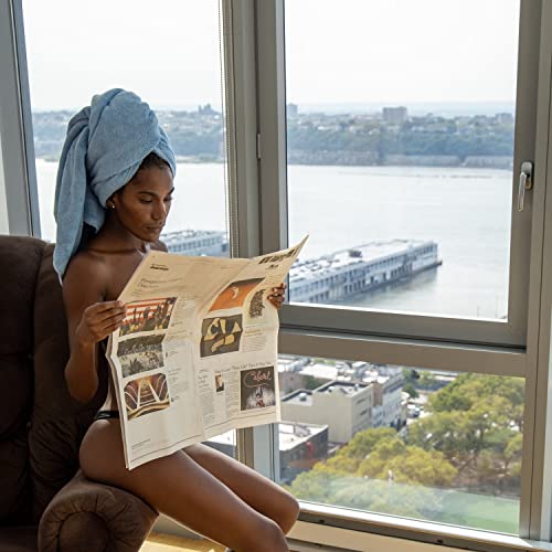 Mosobam 700 Gsm Luxury Bamboo 8Pc Large Oversized Bathroom Set, Allure Blue, 2 Bath Towels 30X58 2 Hand Towels 16X30 4 Face Washcloths (Wash Cloth) 13X13, Turkish Towel Sets, Quick Dry #TOP2