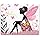 Smooffly Butterfly Women Mouse Pad,Pink Butterfly Beautiful Women Non-Slip Rubber Mouse pad Gaming Mouse Pad