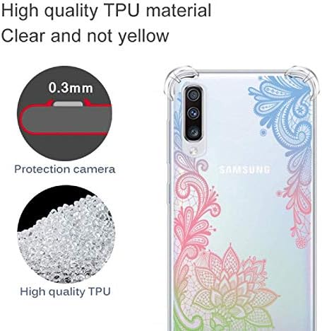 Starhemei for Galaxy A50 Case, Soft TPU Shock Absorption Flexible Gasbag Protection Case Cover for Samsung Galaxy A50 (Colorful lace)