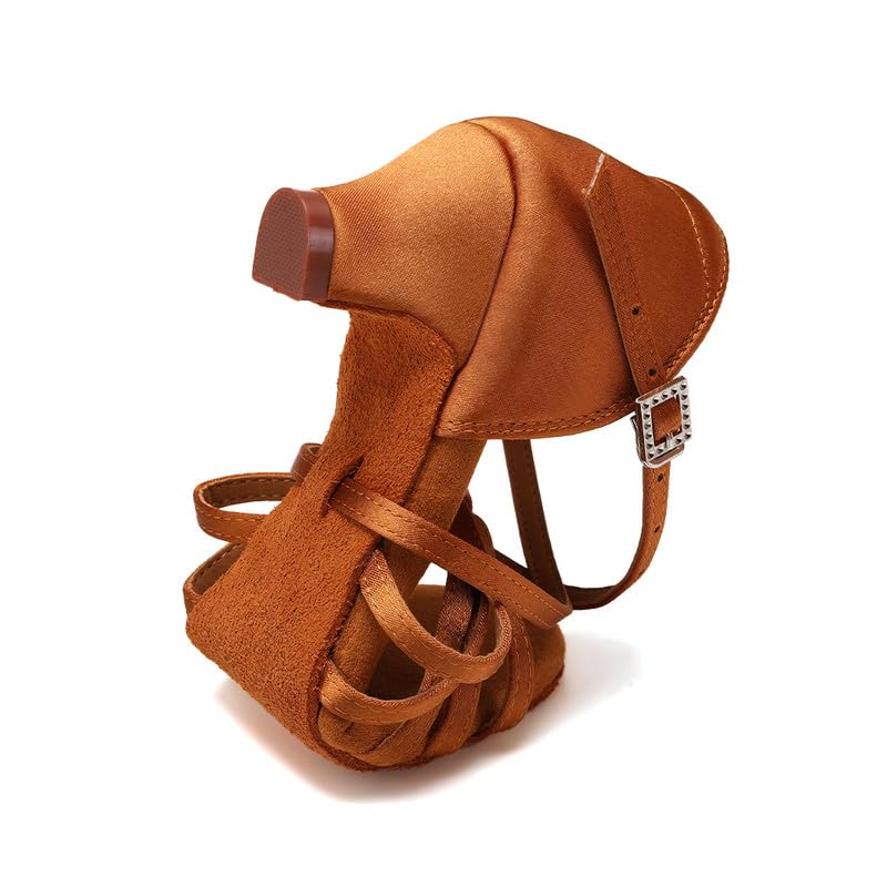 AOQUNFS Girls Latin Dance Shoes Low Heels Tango Salsa Ballroom Practice Performance Dancing Shoes,217XGG3