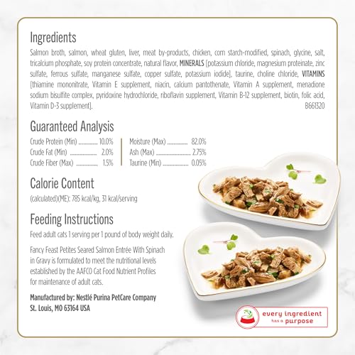 Purina Fancy Feast Petites Seared Salmon Wet Cat Food, 2.8 oz, 12-Pack - image 6