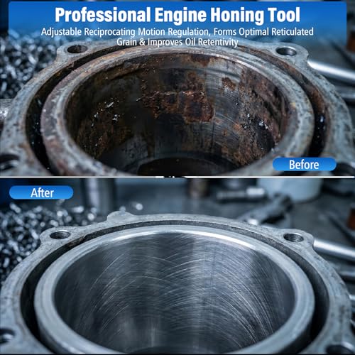 Image of Cylinder Ball Hone 4 inch (101mm) with 240 Grit Flexible Ball Brush