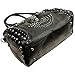 MG Collection Howea Gothic Studded Doctor Shoulder Bag, Black, One Size