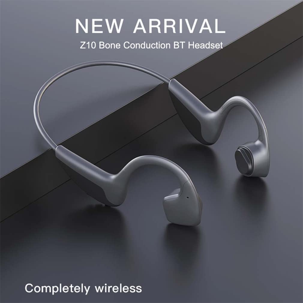 Słuchawki do przewodzenia kości, bezprzewodowy zestaw słuchawkowy Bluetooth, wodoodporny mikrofon o wysokiej rozdzielczości, do biegania, trening, jazda,White