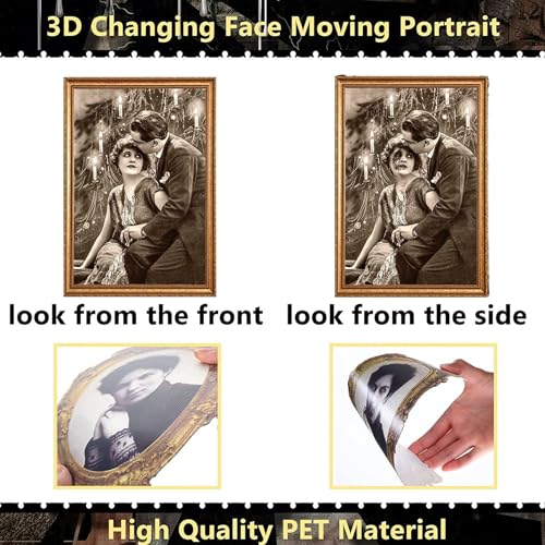 Décoration intérieure pour maison hantée avec portrait changeant 3D