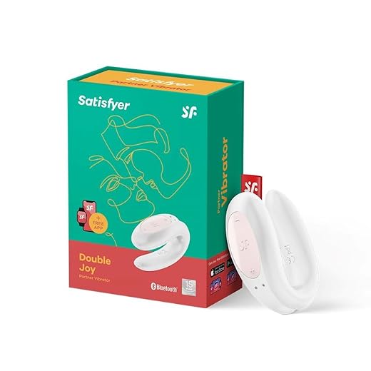 Satisfyer Double Joy Connect App | Juguetes Eróticos Para Pareja Sexuales | Juguete Vibrador De Placer | Aumenta La Estimulación Del Clítoris, Punto G Y Pene | Impermeable (Ipx7) | Juguetes Sexuales