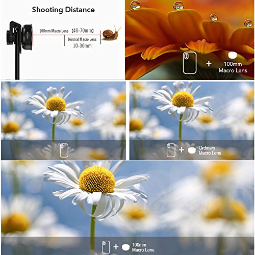Lente macro universal Adaskala APL-HB100mm, adequada para lente de câmera HD de smartphone 4K, sem d