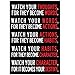 Wall Sticker, Hatop 13 x 19inch Creative Watch Your Thoughts Motivational Poster