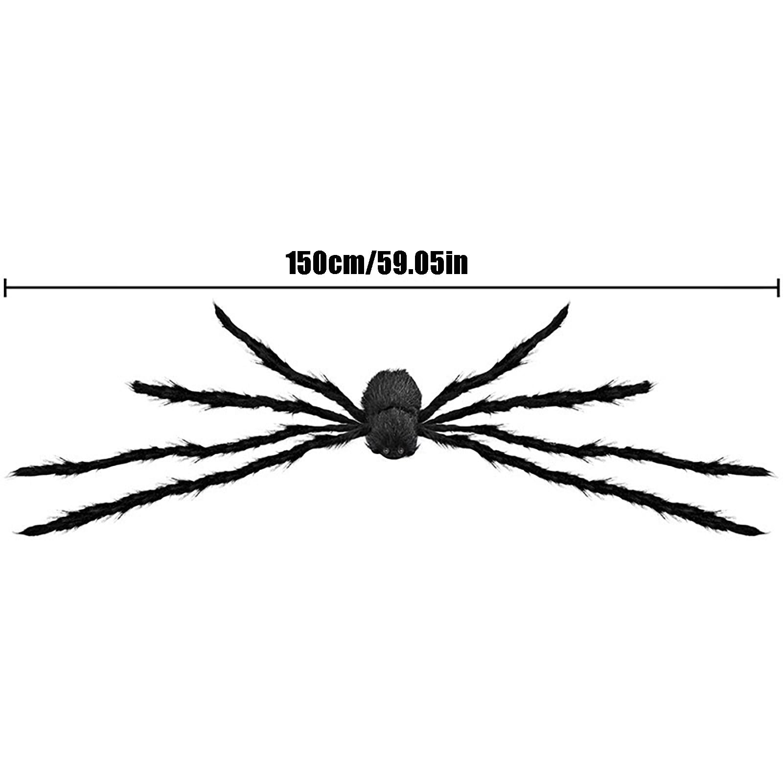 Decorazioni di Halloween Ragno incandescente Festa all'aperto Festival della decorazione del ragno Decorazione di Halloween Oggetti di scena ingannevoli Peluche Grande ragno Decor Outdoor (150 cm)
