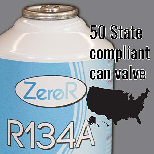 Diesly Zeror® R134A Refrigerant For Mvac Use In A 12Oz Self-Sealing Container (12 Pack) #TOP4