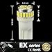 JDM ASTAR 10pcs Super Bright 360-Degree Shine 194 168 175 2825 T10 24-EX Chipsets LED Bulbs,Xenon White (Interior Use Only）