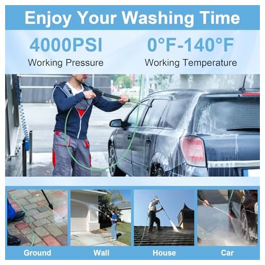 100FT Kink-Resistant Pressure Washer Hose
