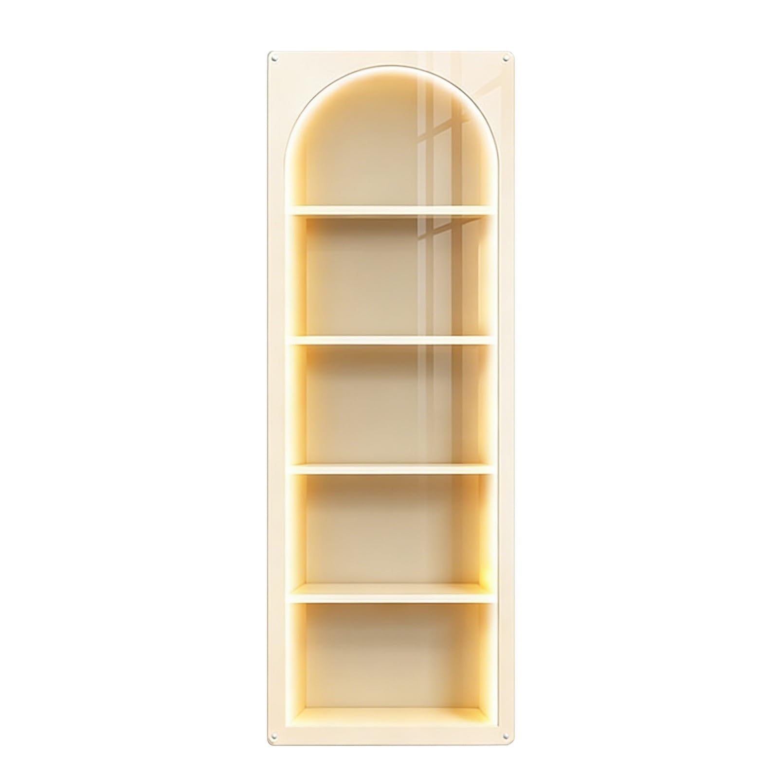 Vetrina Portaoggetti, Vetrina Da Parete Con Anta Trasparente, Libreria In Legno, Contenitore Impilabile Per Soggiorno, Studio(Wood color)