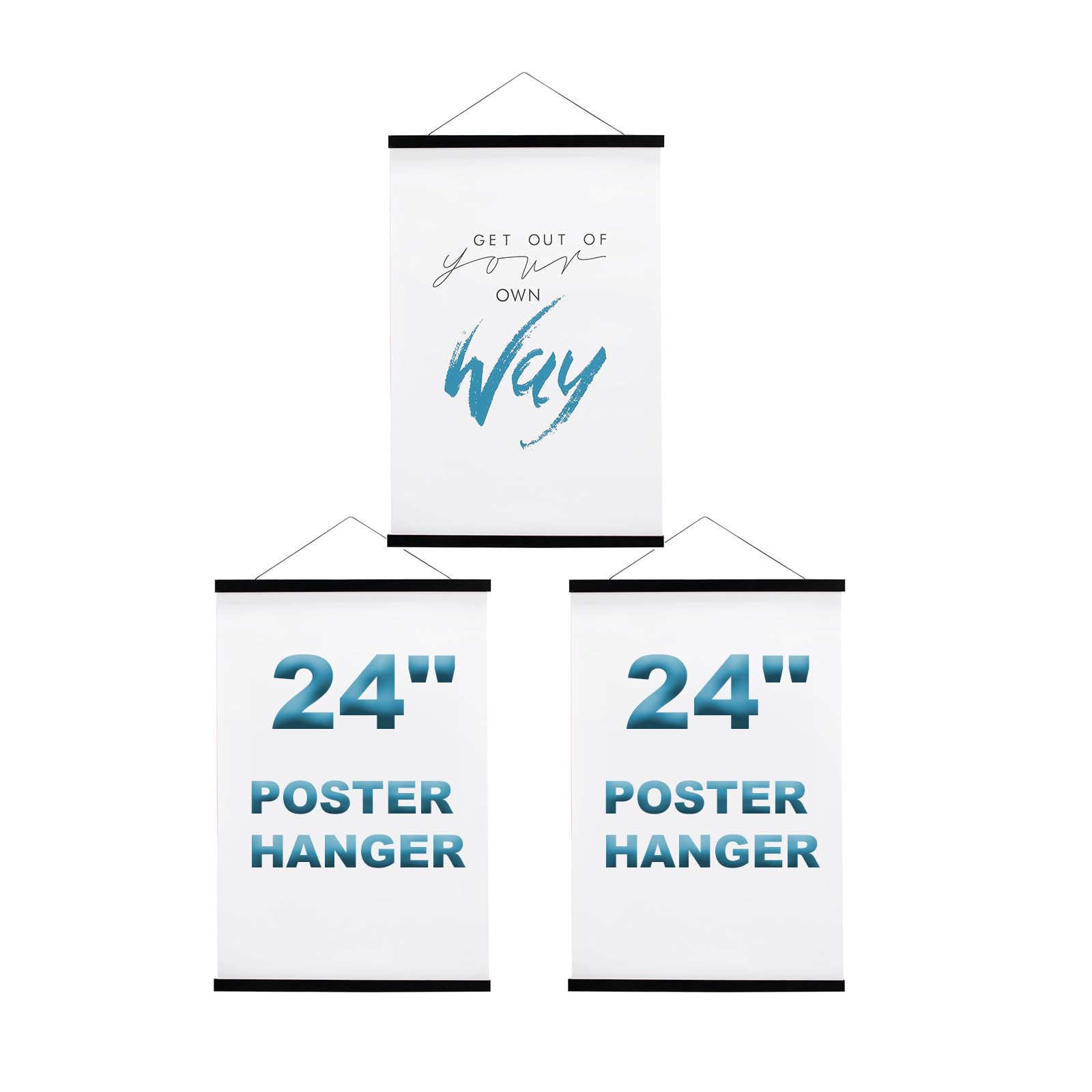 2 Pack 24 Inch Post Hanger and 1 Pack 24 Inch Post Hanger Bundle